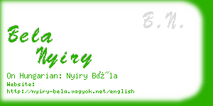 bela nyiry business card